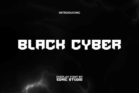Black Cyber Typeface: A Heavy Display Font for Tech-Inspired Branding