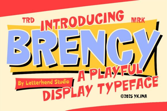 Brency: The Bold Playful Comic Typeface for Vibrant Craft Projects