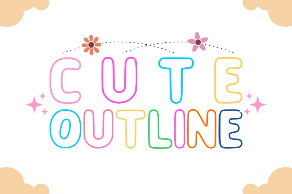 Cute Outline: A Whimsical Display Typeface for Editorial Design