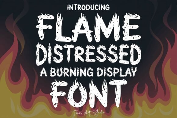 Flame Distressed: A Fiery Typeface for Bold Editorial Design