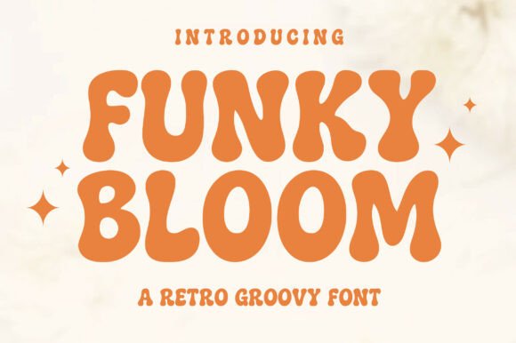 Funky Bloom: A Retro Bubble-Style Display Font for Editorial Design