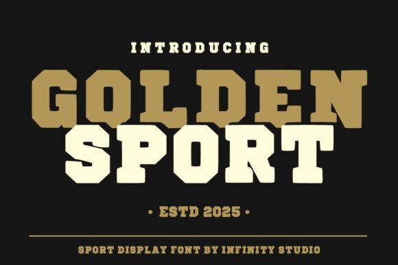 Golden Sport: A Bold Vintage Display Font for Modern Brands