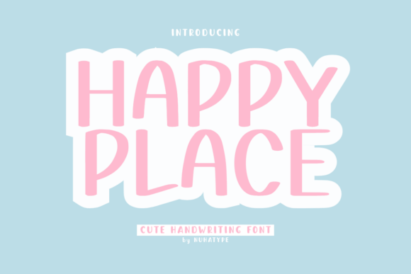 Happy Place Typeface for Handmade Labels and Shop Branding