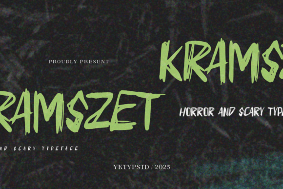 Kramszet: A Horror Display Font for Bold Editorial Design
