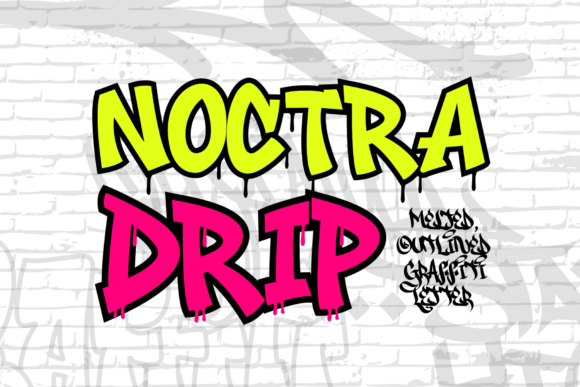Noctra Drip: A Bold Display Font for Urban Branding