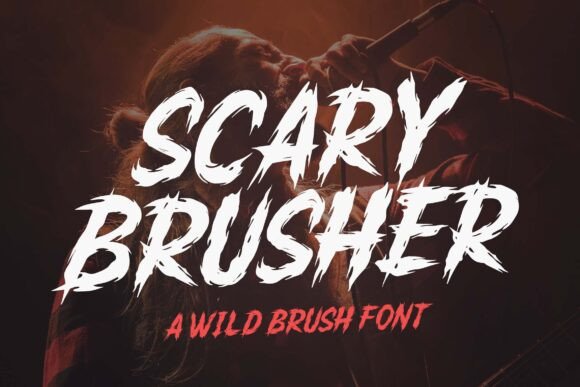 Scary Brusher: The Wild Display Font for Handmade Branding