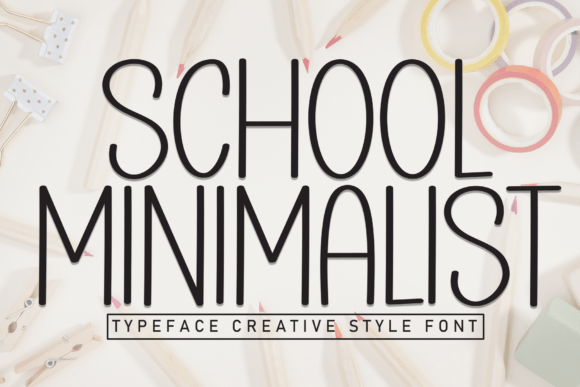 School Minimalist: A Clean Display Font for Editorial Design