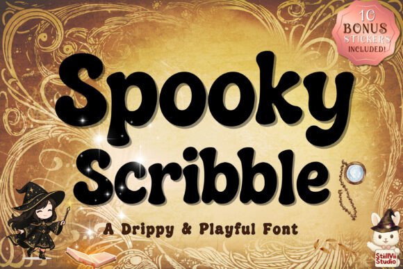 Spooky Scribble: The Retro Halloween Display Font for Viral Campaigns