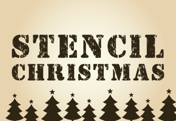 Stencil Christmas Typeface Review: A Grunge Holiday Display Font