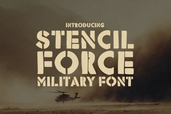 Stencil Force: A Rugged Military Typeface for Bold Branding