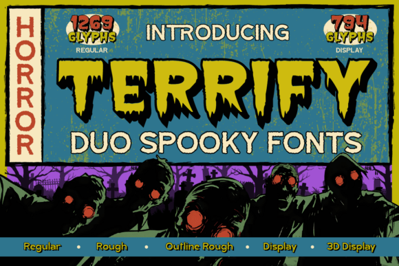 Terrify Regular: A Horror Typeface for Gothic Brand Identity