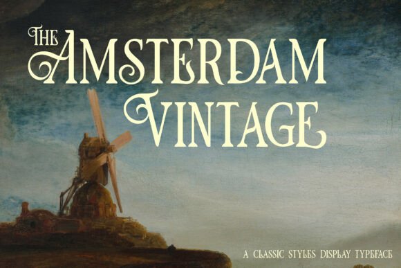 The Amsterdam Vintage Typeface for Editorial Design