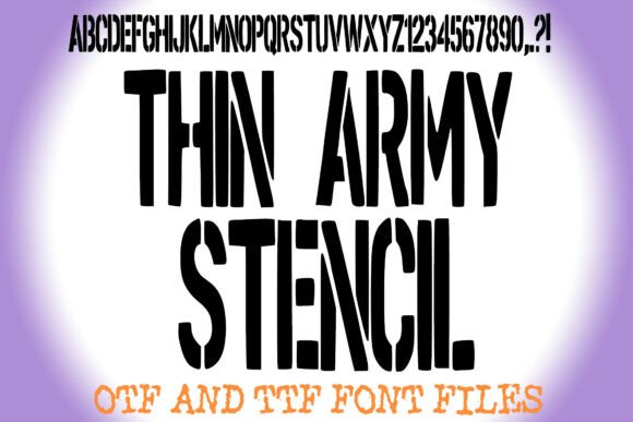 Thin Army Stencil Font for Bold Editorial Design