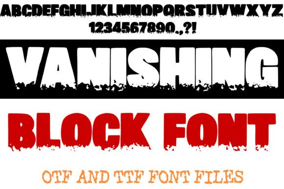 Vanishing Block Typeface: Create Chilling Visual Impact