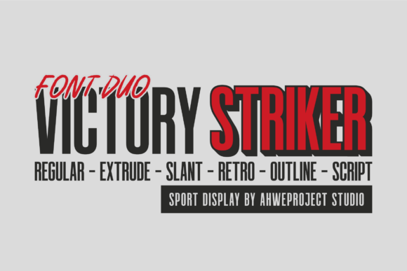 Victory Striker: A Bold Display Font Duo for Impactful Craft Designs