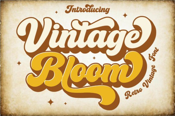 Vintage Bloom: A Retro Script Font for Elegant Web Design