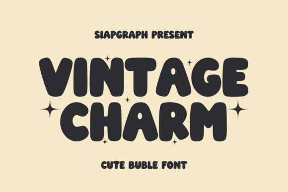 Vintage Charm Typeface: Retro Playful Display Fonts for Editorial Design