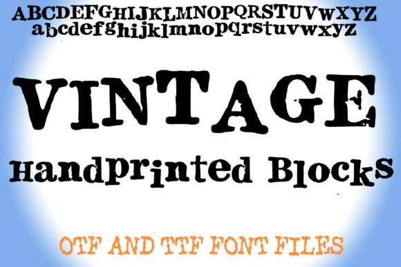 Vintage Handprinted Blocks: A Display Typeface for Authentic Web Design