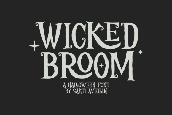 Wicked Broom: A Curly Halloween Typeface for Editorial Design